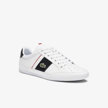 Lacoste Chaymon Leather and Synthetic Sneakers Pánské - Tenisky Bílé / Tmavě Šedé | CZ-q9w6vr